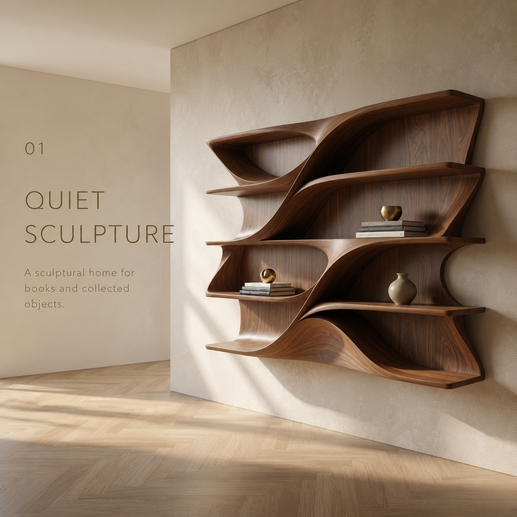 Rhea Organic Modern Bookshelf - product detail 1