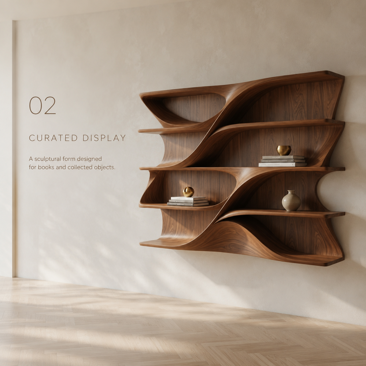 Rhea Organic Modern Bookshelf - product detail 2