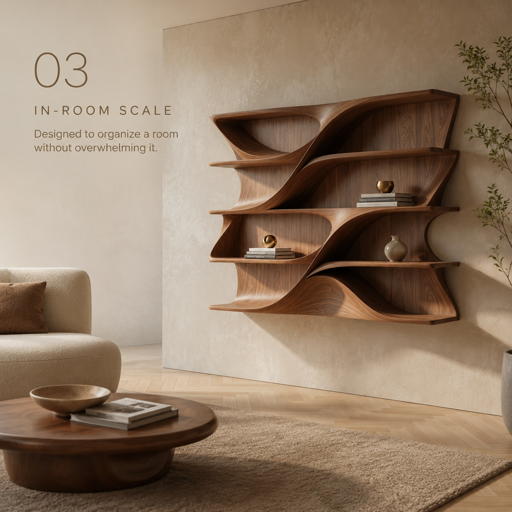 Rhea Organic Modern Bookshelf - product detail 3