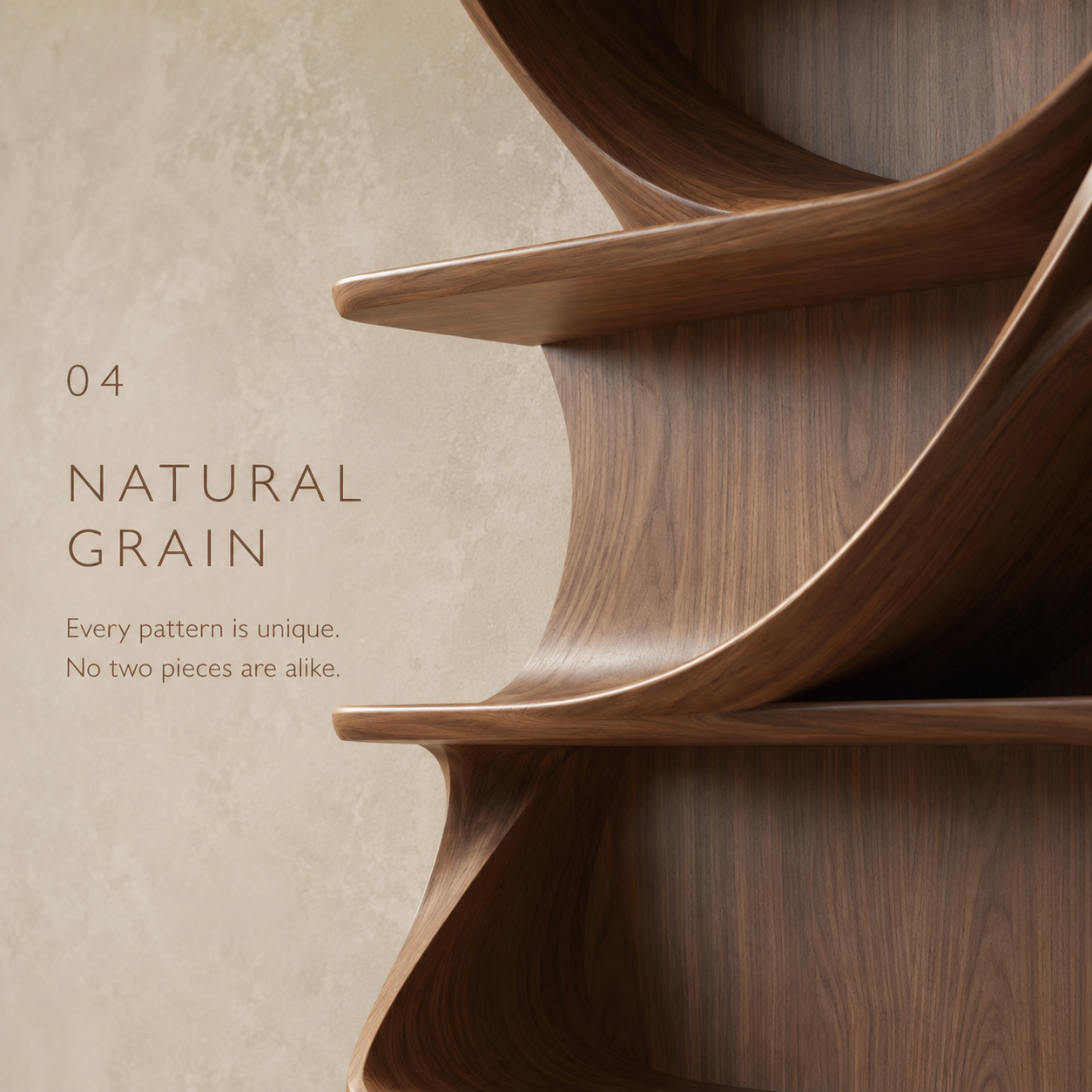 Rhea Organic Modern Bookshelf - product detail 4