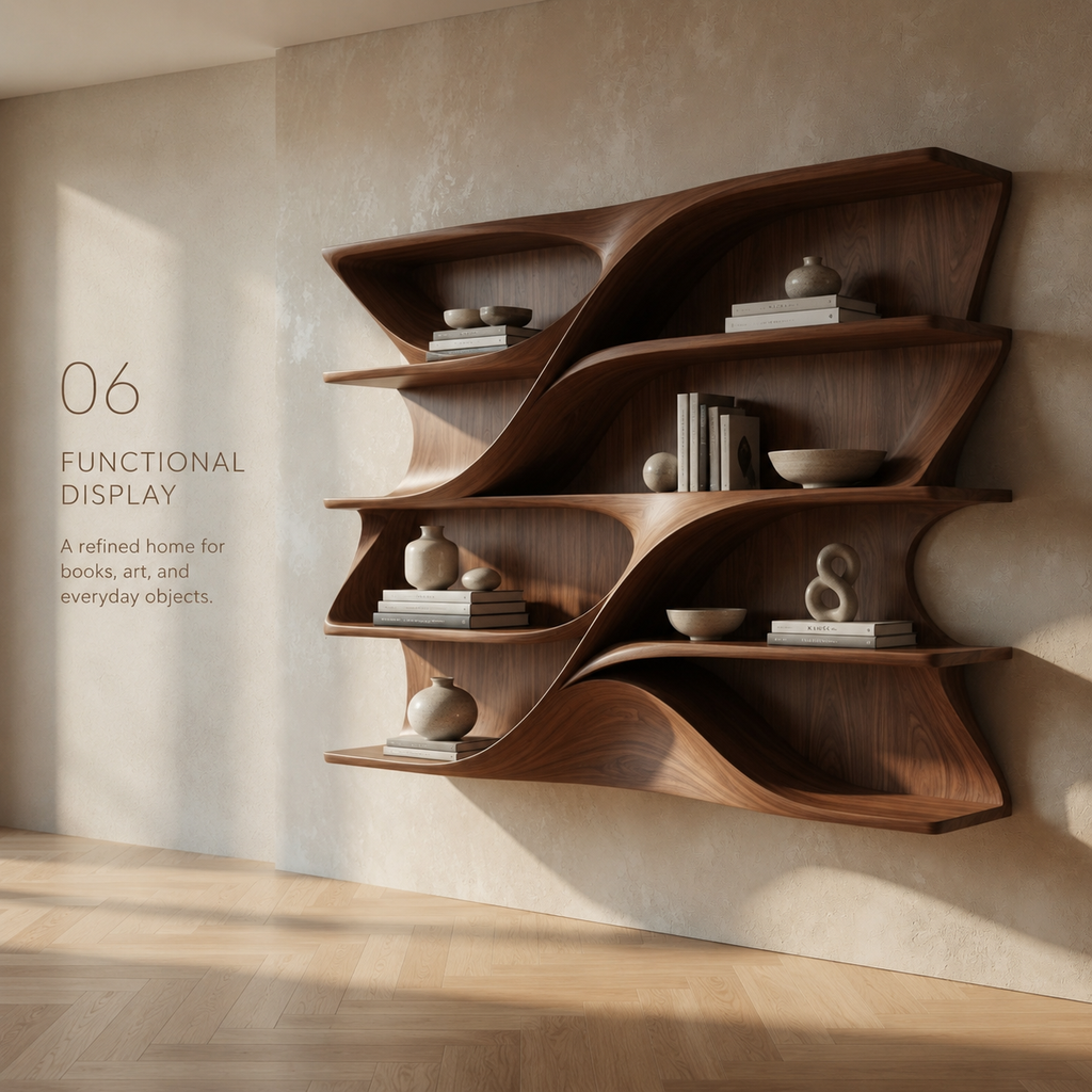 Rhea Organic Modern Bookshelf - product detail 6