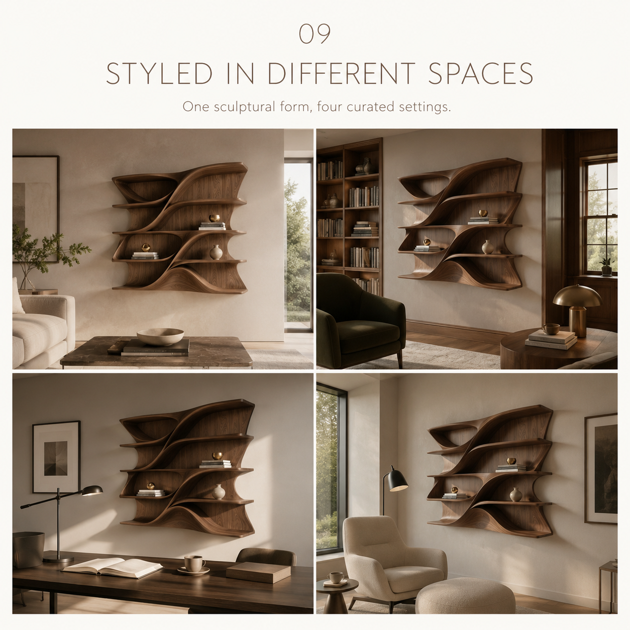 Rhea Organic Modern Bookshelf - product detail 8