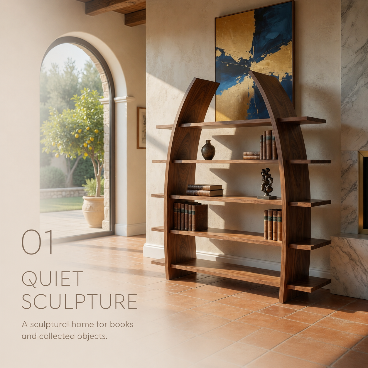 Camden Low Profile Bookshelf - product detail 1