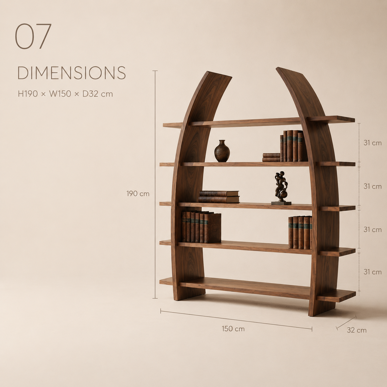 Camden Low Profile Bookshelf - product detail 8