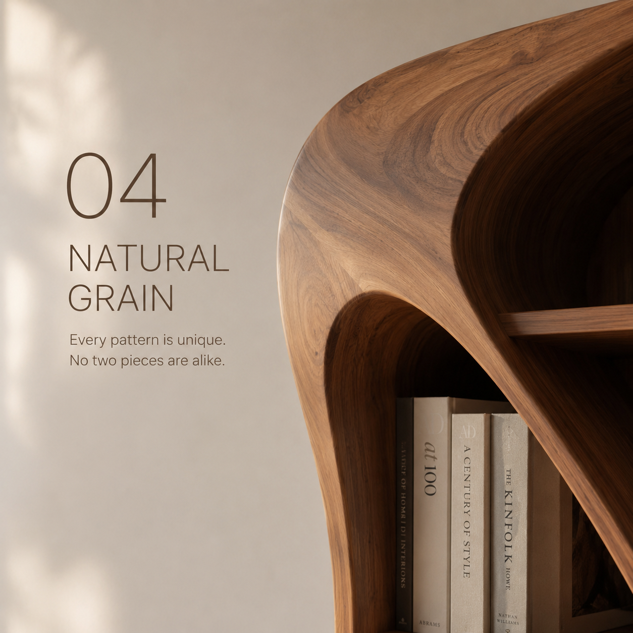 Isla Wave Display Shelf Bookshelf - product detail 4