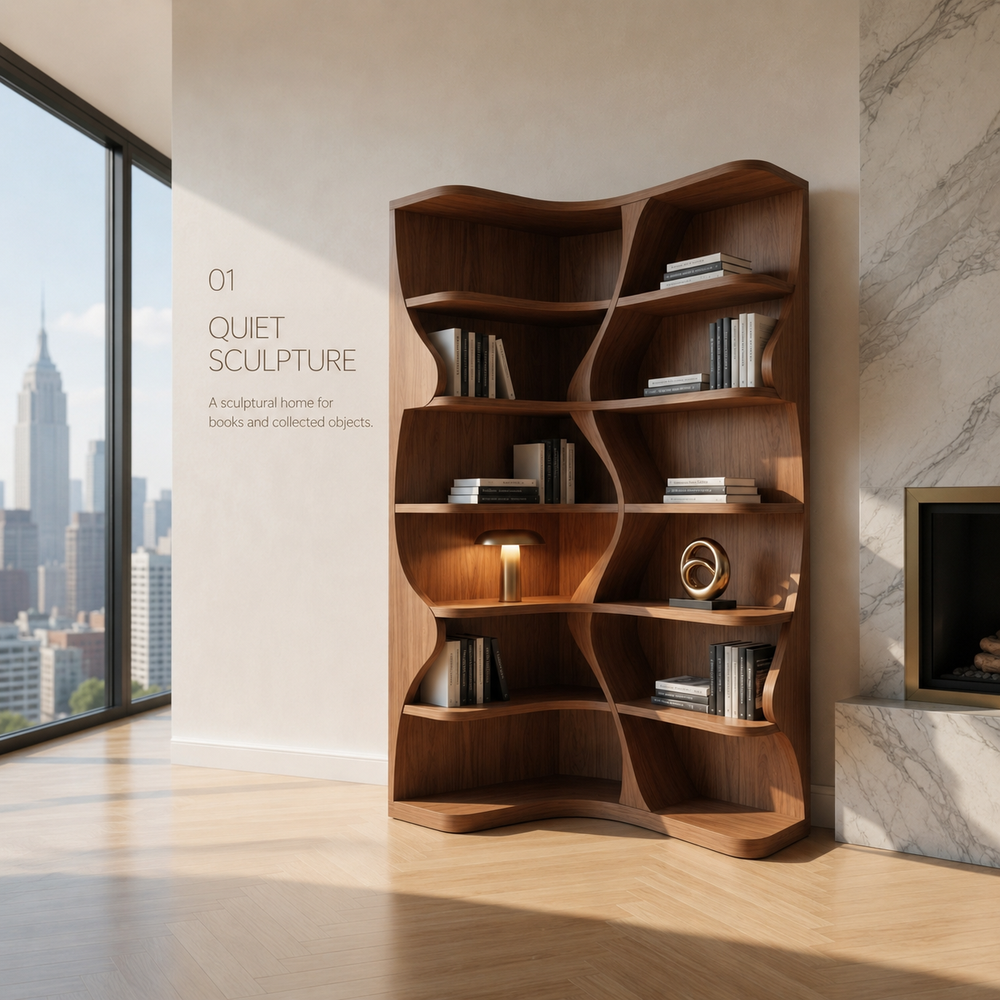 Dune Sculptural Hall Bookshelf - product detail 1