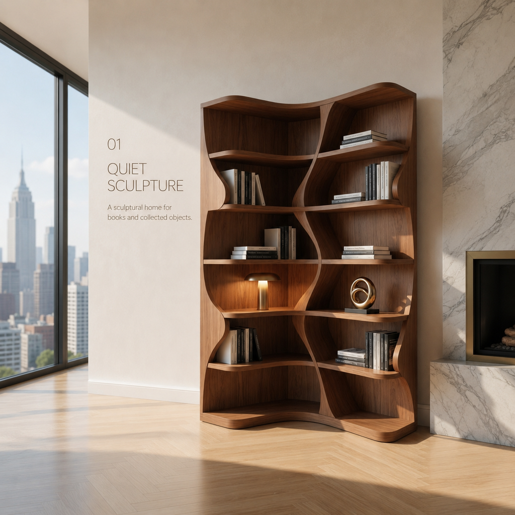 Dune Sculptural Hall Bookshelf - product detail 1