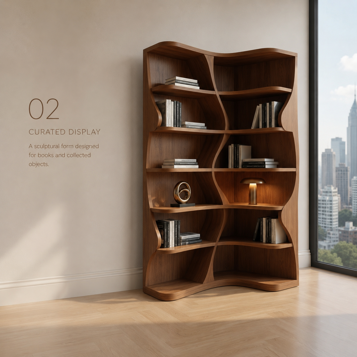 Dune Sculptural Hall Bookshelf - product detail 2