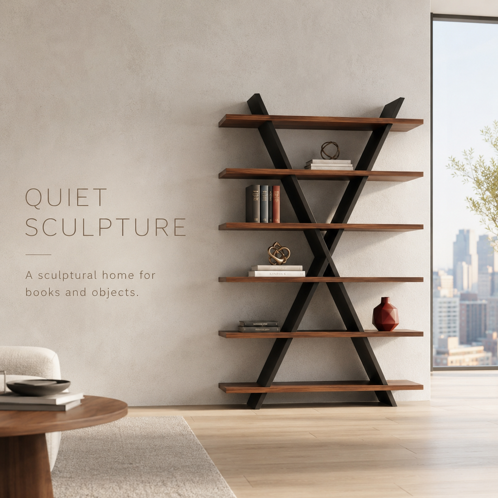 Remy Sculptural Bookcase Bookshelf - product detail 1