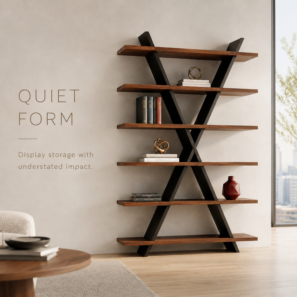 Remy Sculptural Bookcase Bookshelf - product detail 2