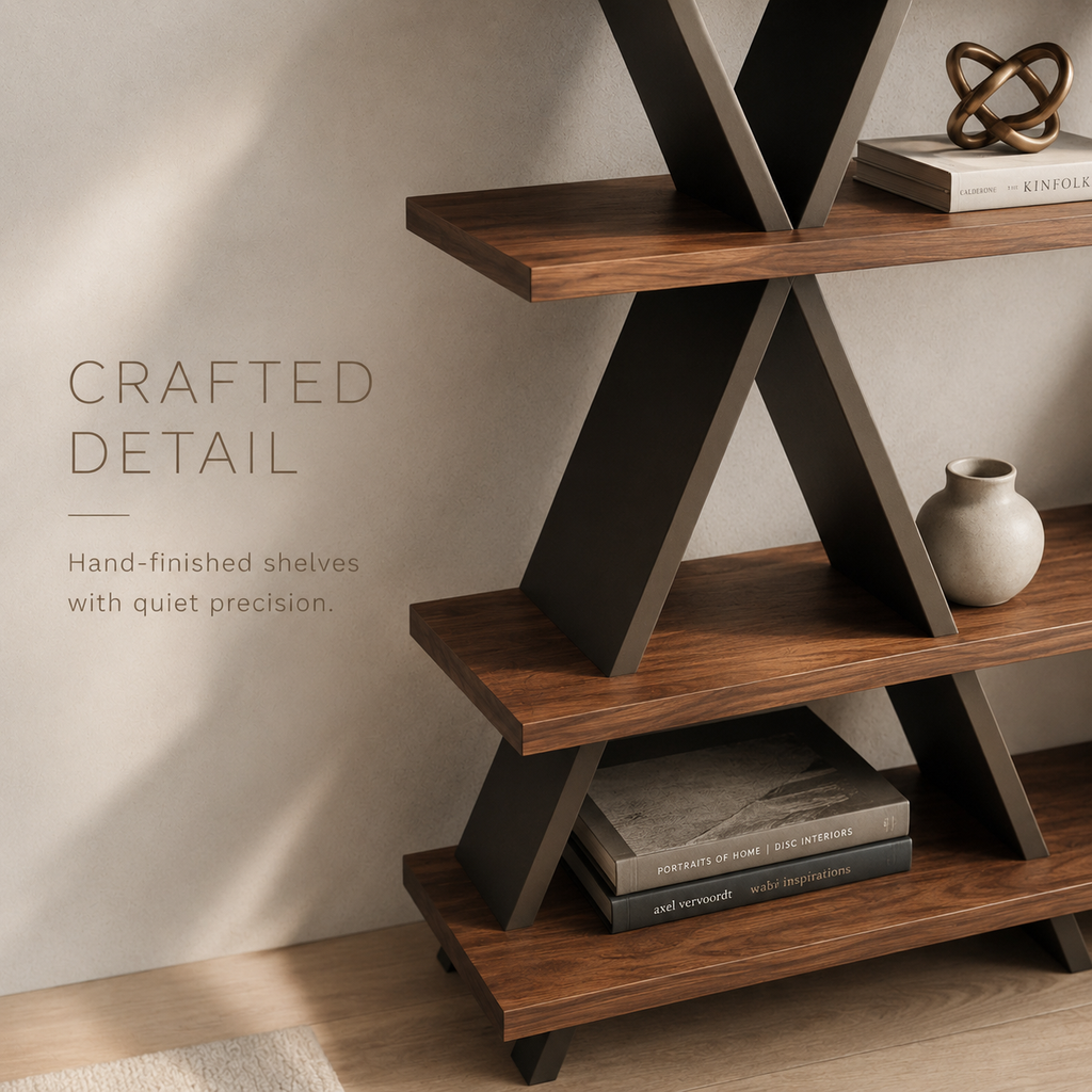 Remy Sculptural Bookcase Bookshelf - product detail 5