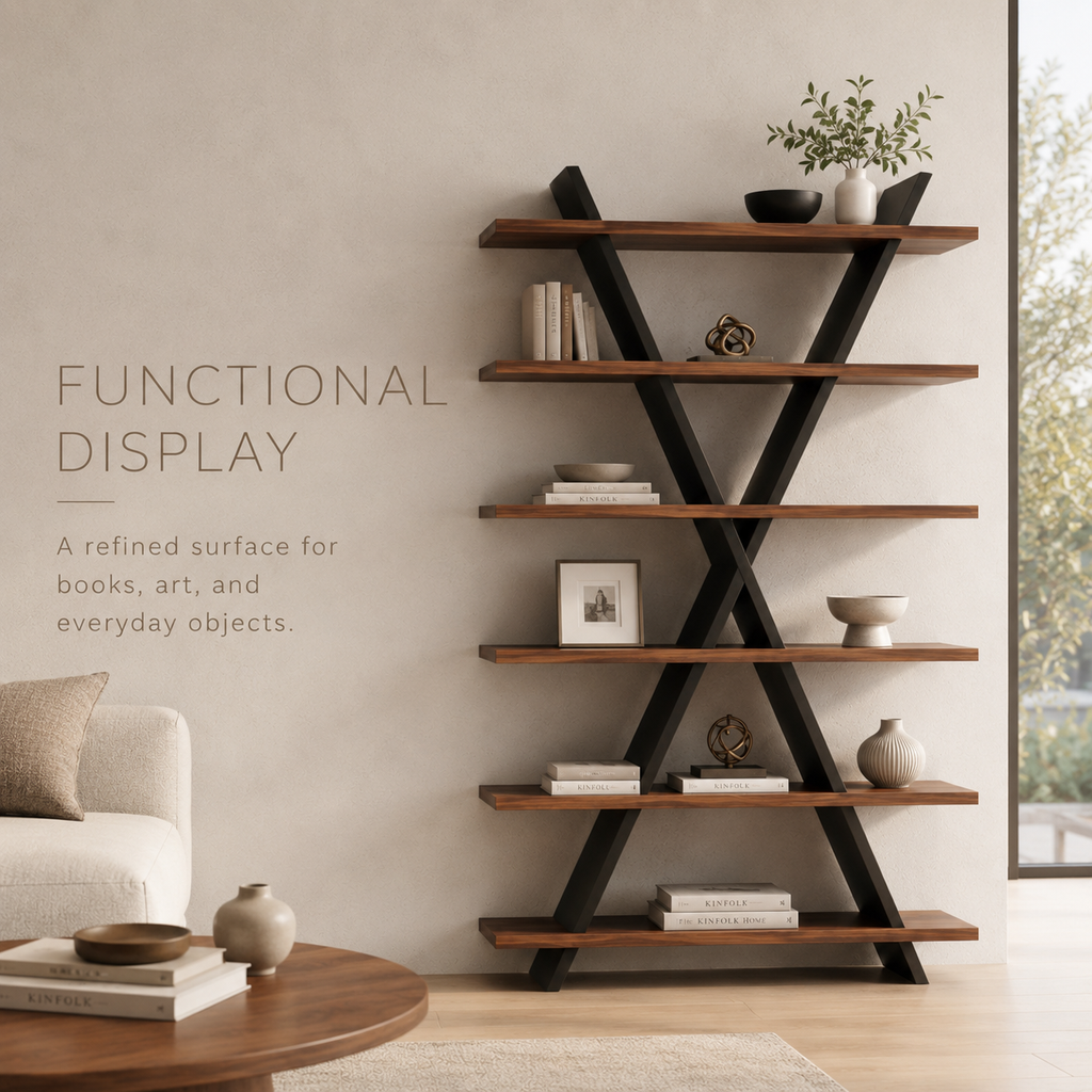Remy Sculptural Bookcase Bookshelf - product detail 6
