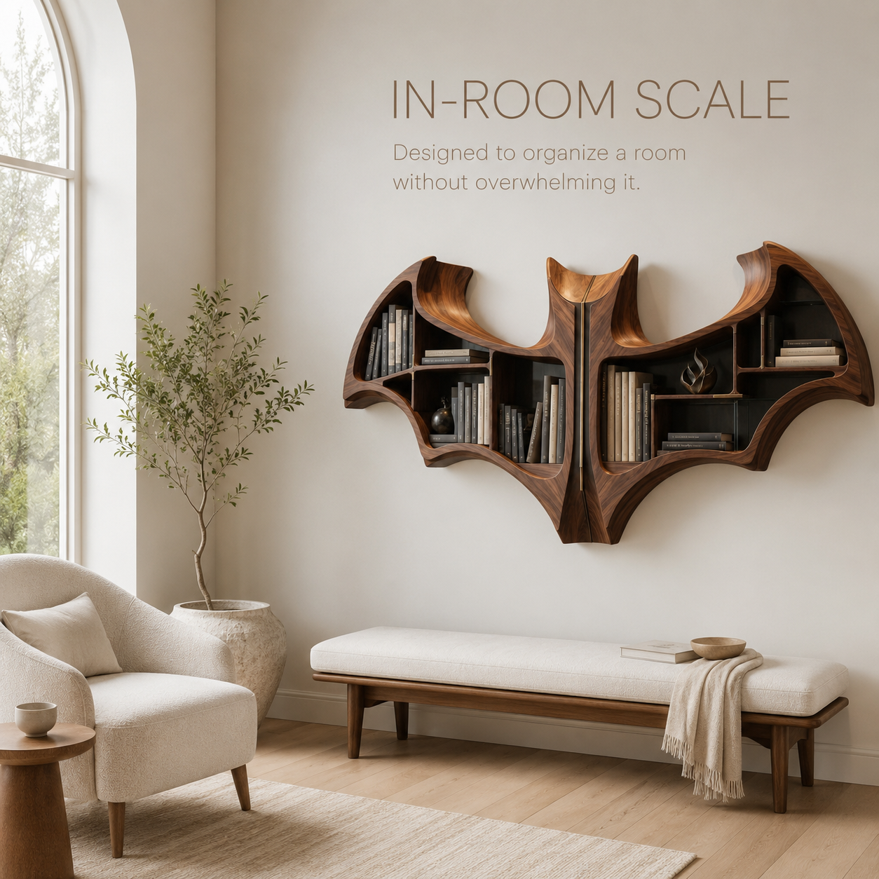 Sable Curved Bookshelf - product image 05