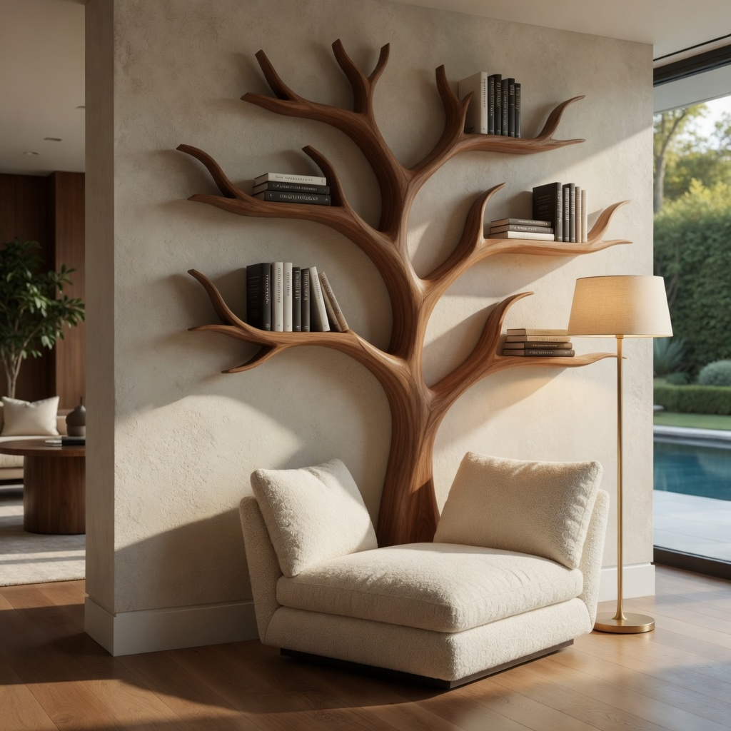 Tavian Sculptural Display Bookshelf - product image 02