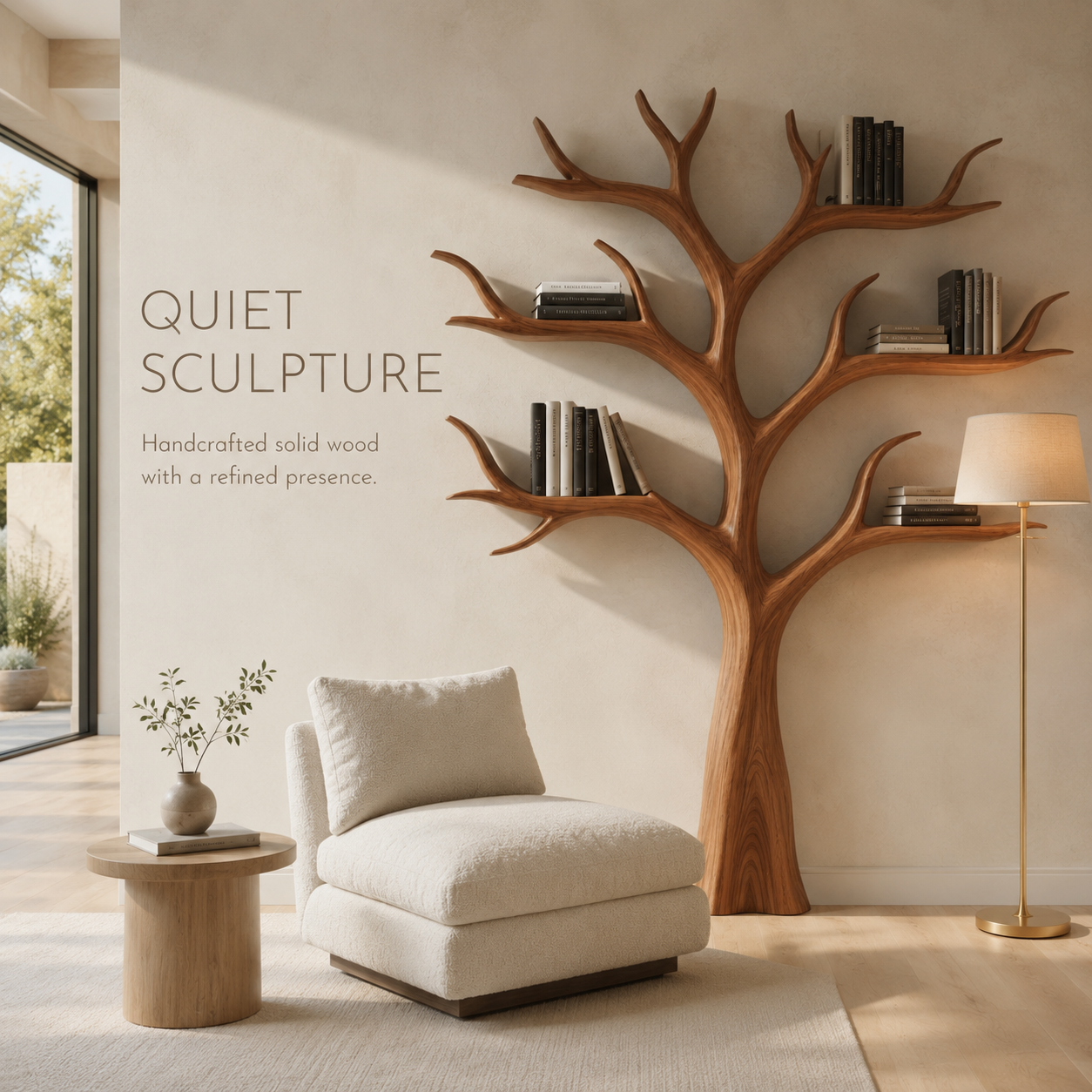 Tavian Sculptural Display Bookshelf - product image 03