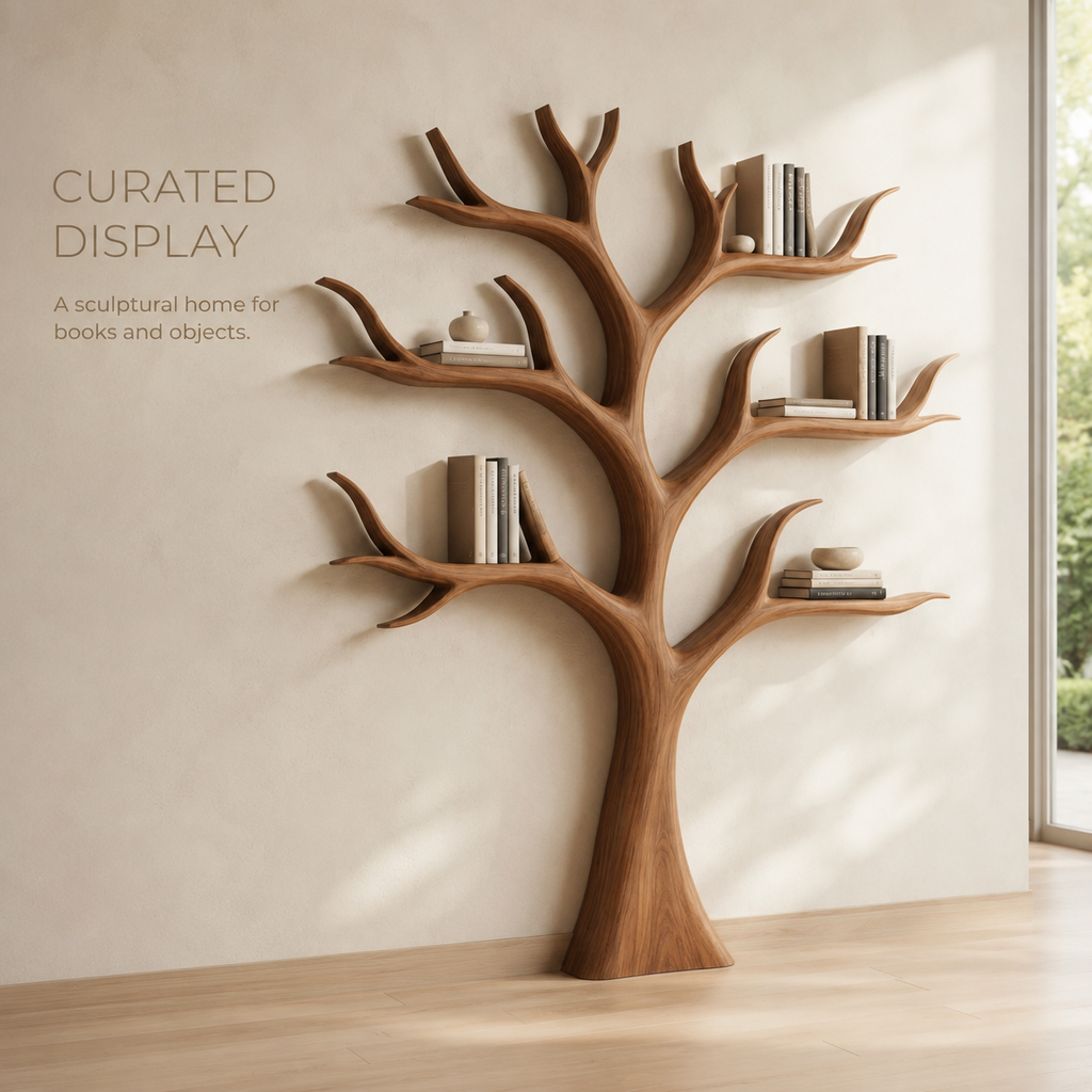 Tavian Sculptural Display Bookshelf - product image 04