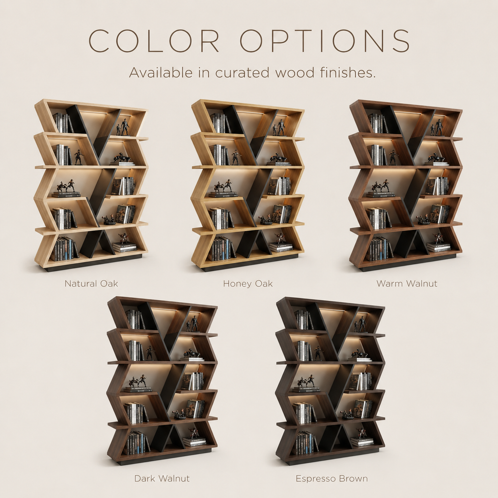 Norah Organic Gallery Bookshelf - Color Options