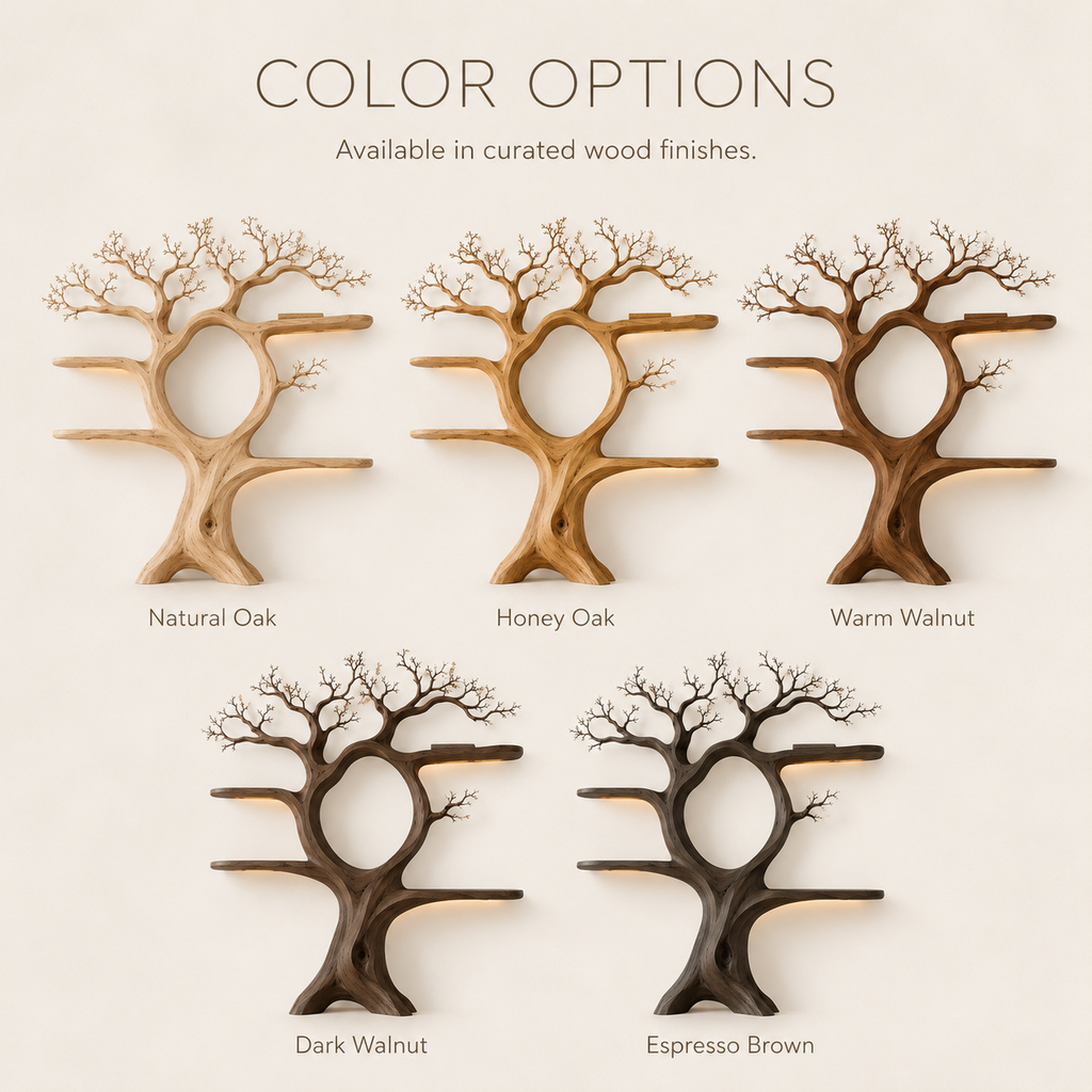 Rowan Sculpted Wall Bookshelf - Color Options