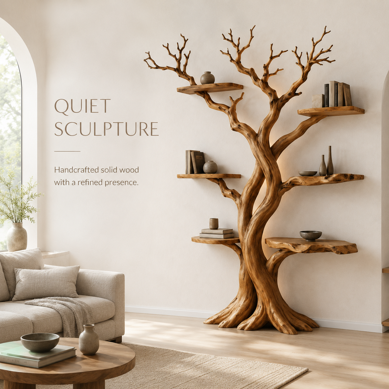 Elowen Ribbon Wood Bookshelf - product image 02