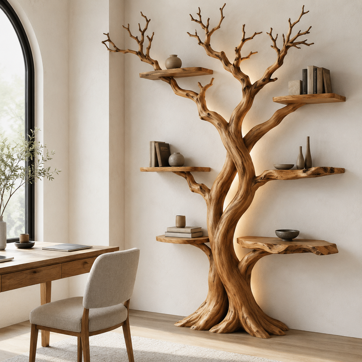 Elowen Ribbon Wood Bookshelf - product image 03
