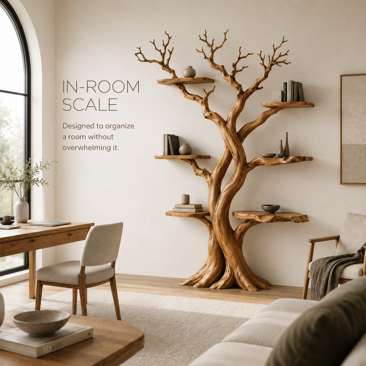 Elowen Ribbon Wood Bookshelf - product image 05