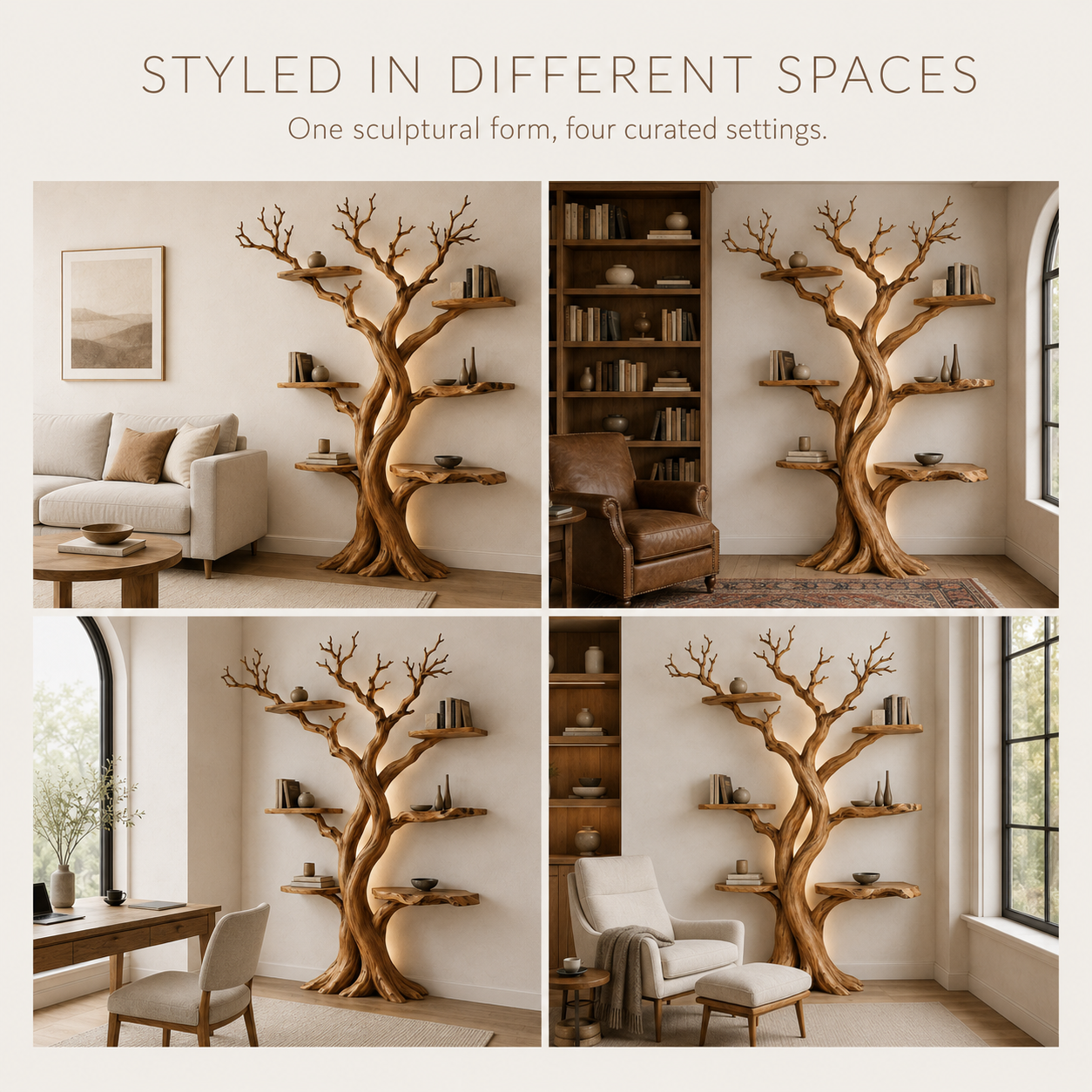 Elowen Ribbon Wood Bookshelf - product image 12