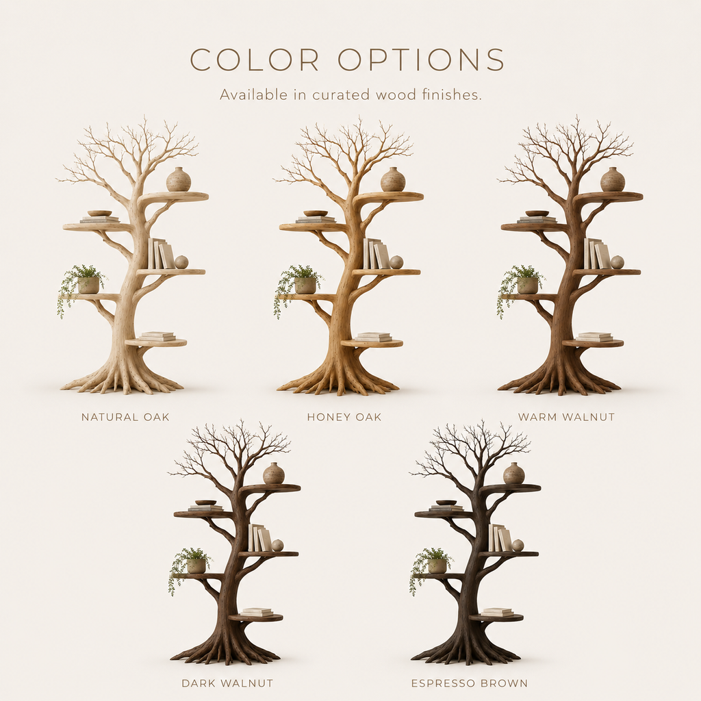 Vela Soft Arch Bookshelf - Color Options