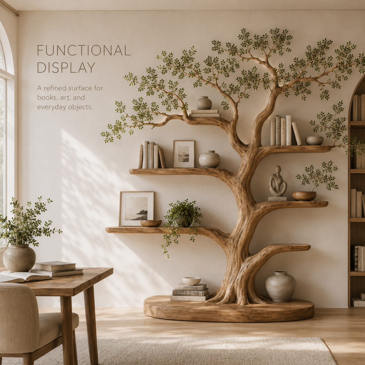 Aria Walnut Display Bookshelf - product image 09