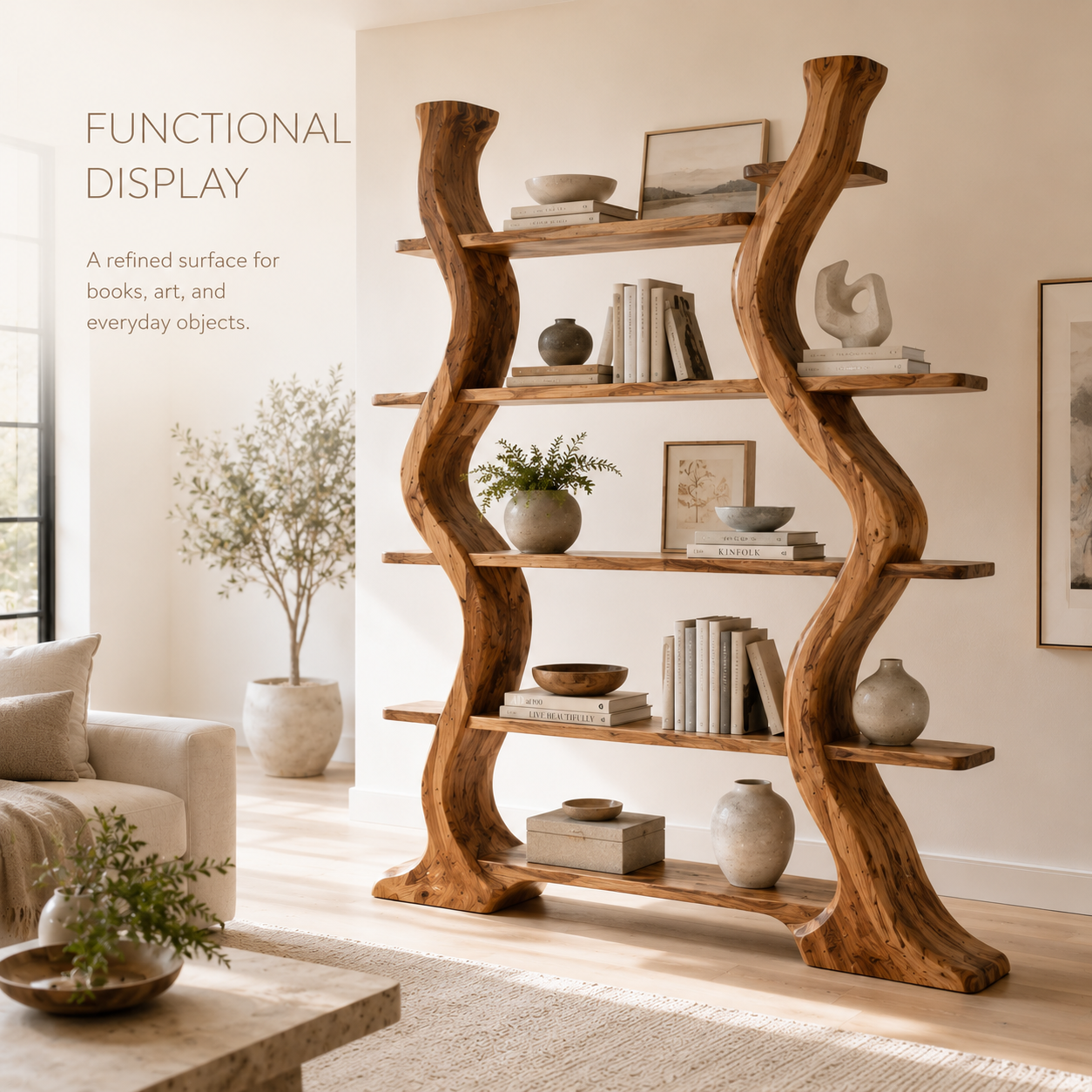 Caldera Organic Wood Bookshelf - product image 07