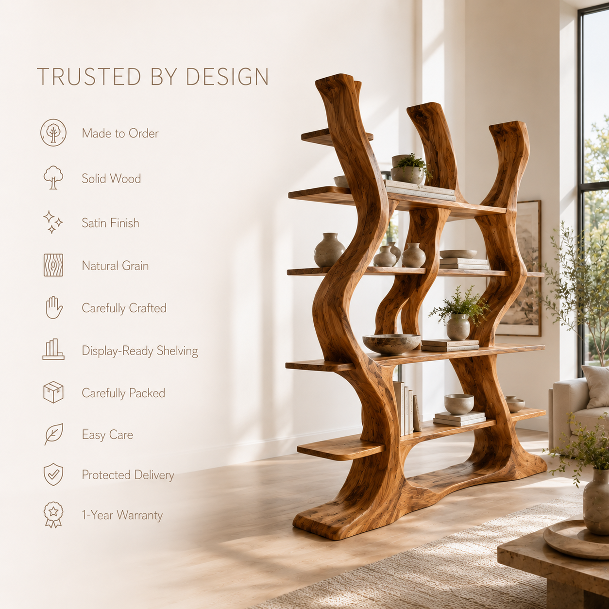Caldera Organic Wood Bookshelf - product image 09