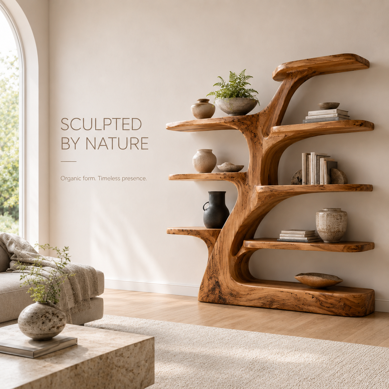 Veyra Soft Curve Bookshelf - product image 02