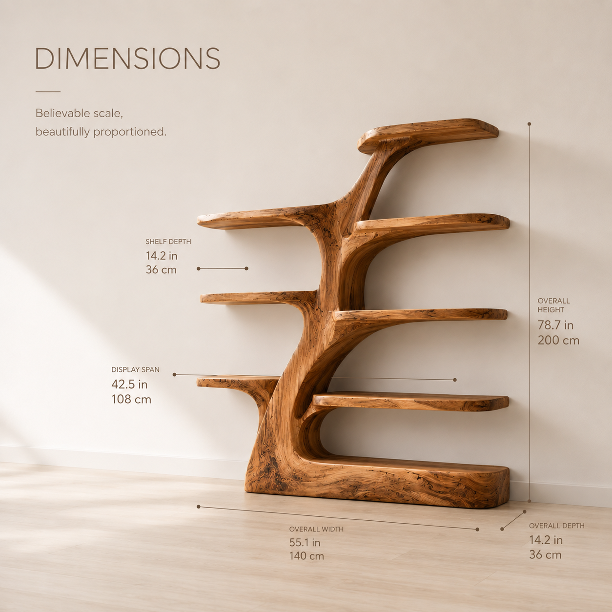 Veyra Soft Curve Bookshelf - product image 08