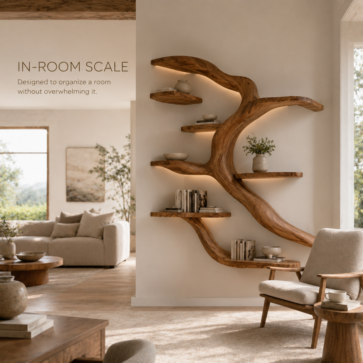 Nolan Arc Wood Bookshelf - product image 04