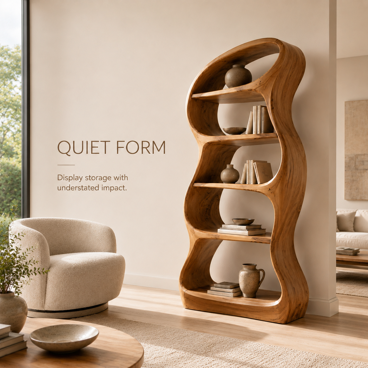 Liora Warm Walnut Bookshelf - product image 03