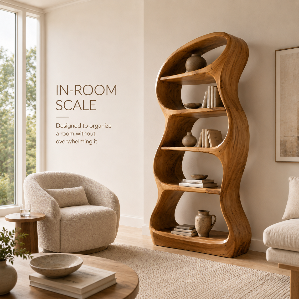 Liora Warm Walnut Bookshelf - product image 04