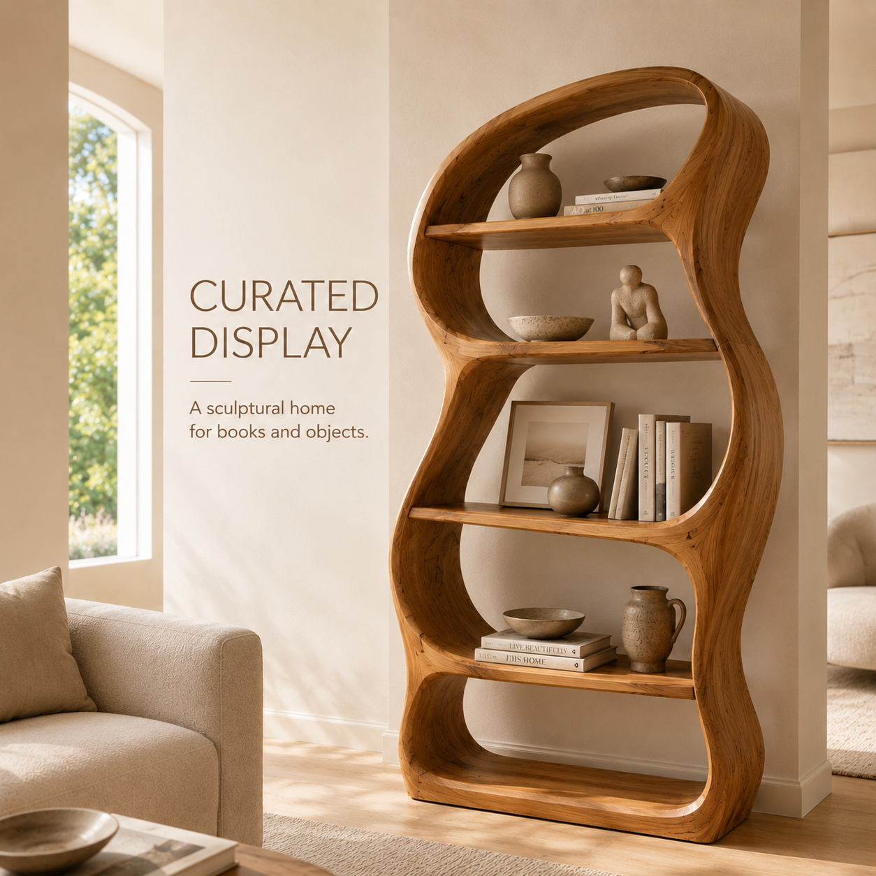 Liora Warm Walnut Bookshelf - product image 07