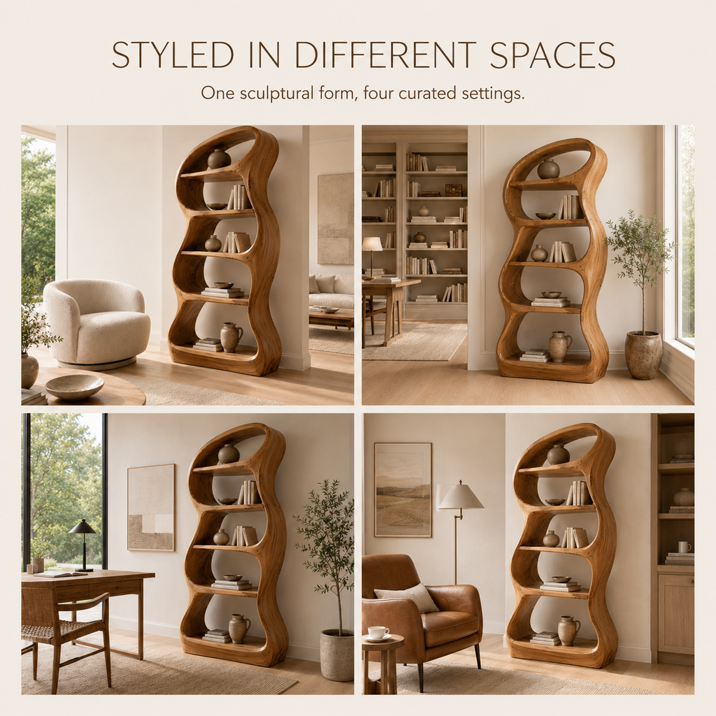 Liora Warm Walnut Bookshelf - product image 11