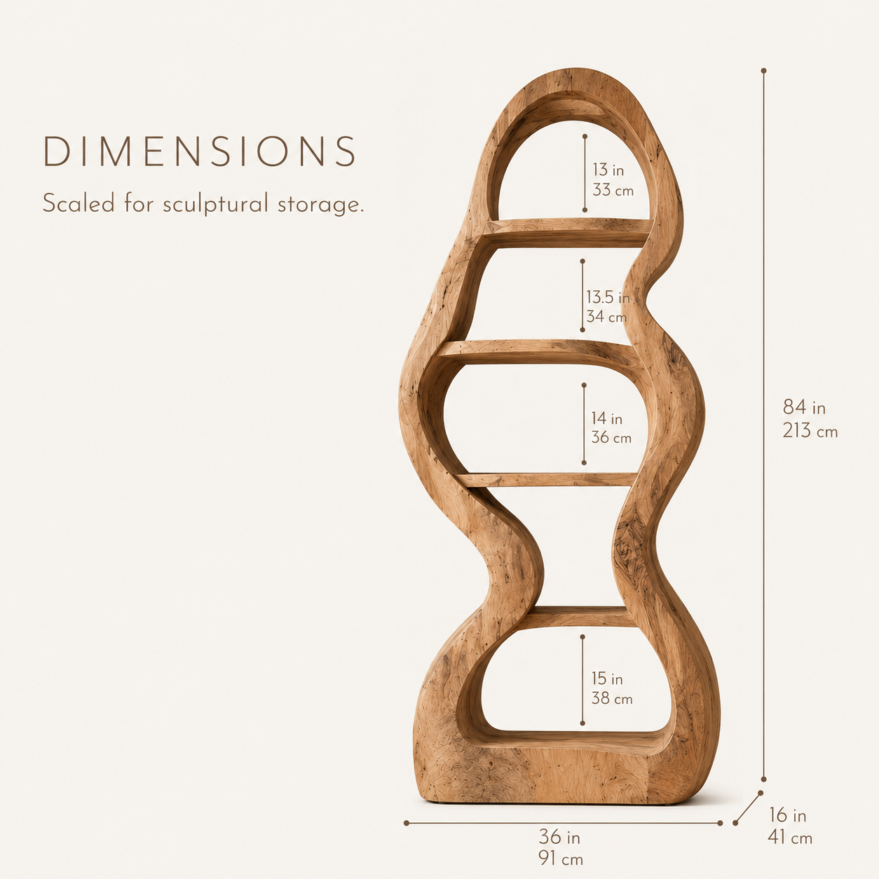 Selene Rounded Library Bookshelf - product image 08