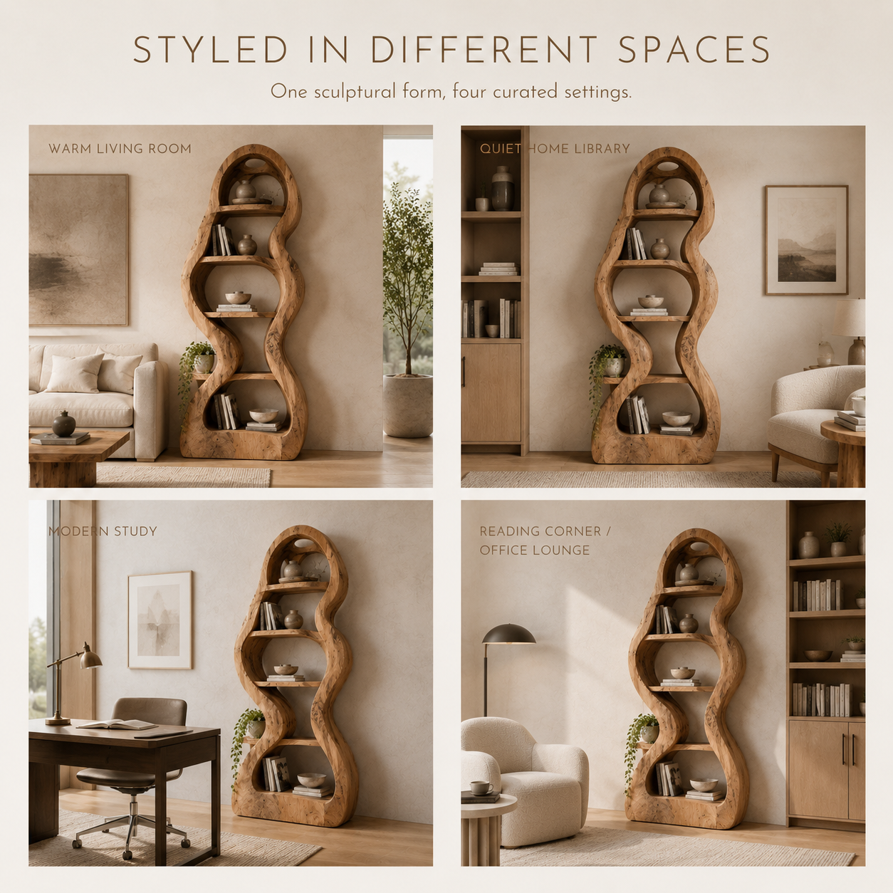 Selene Rounded Library Bookshelf - product image 11