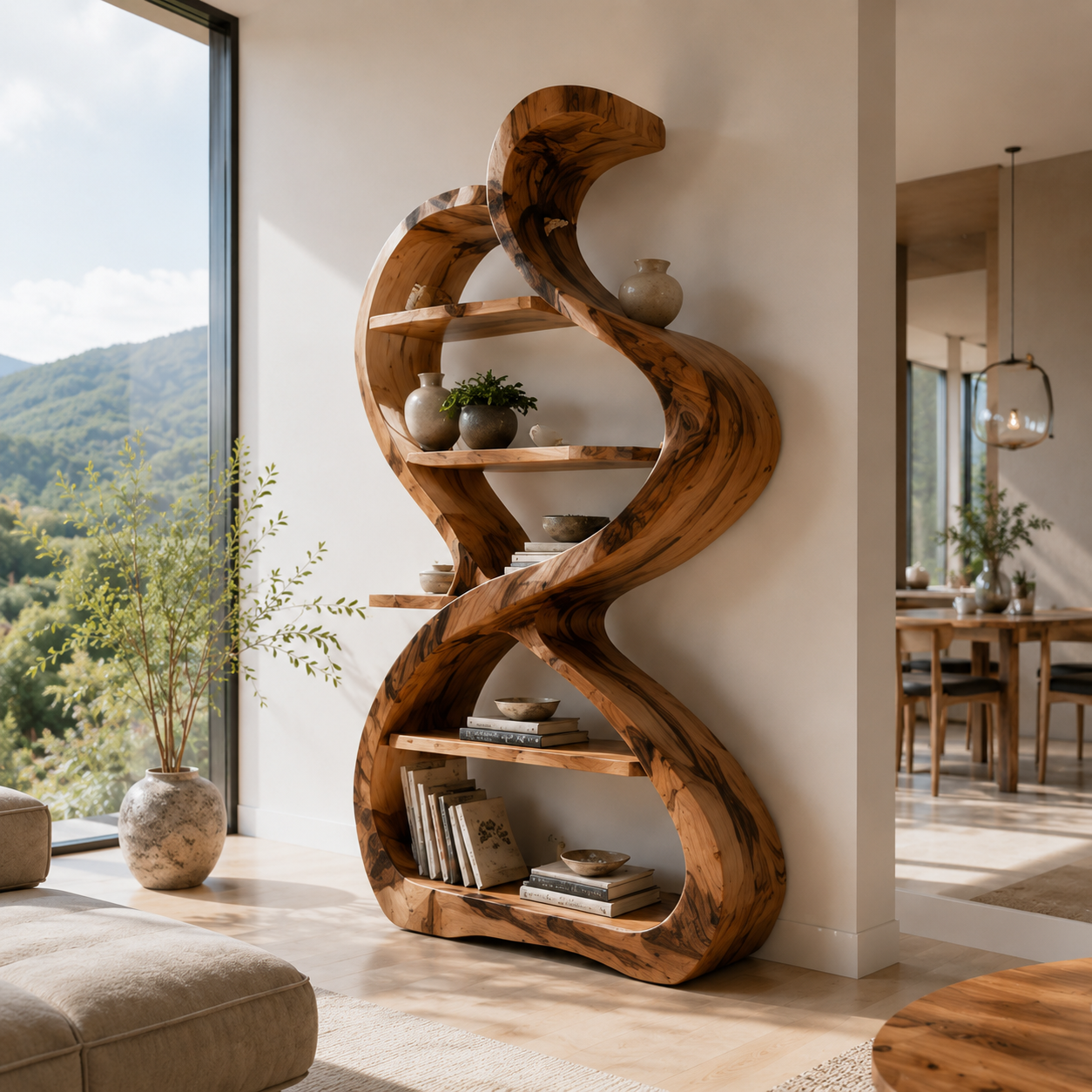 Mira Flow Wood Bookshelf - main view