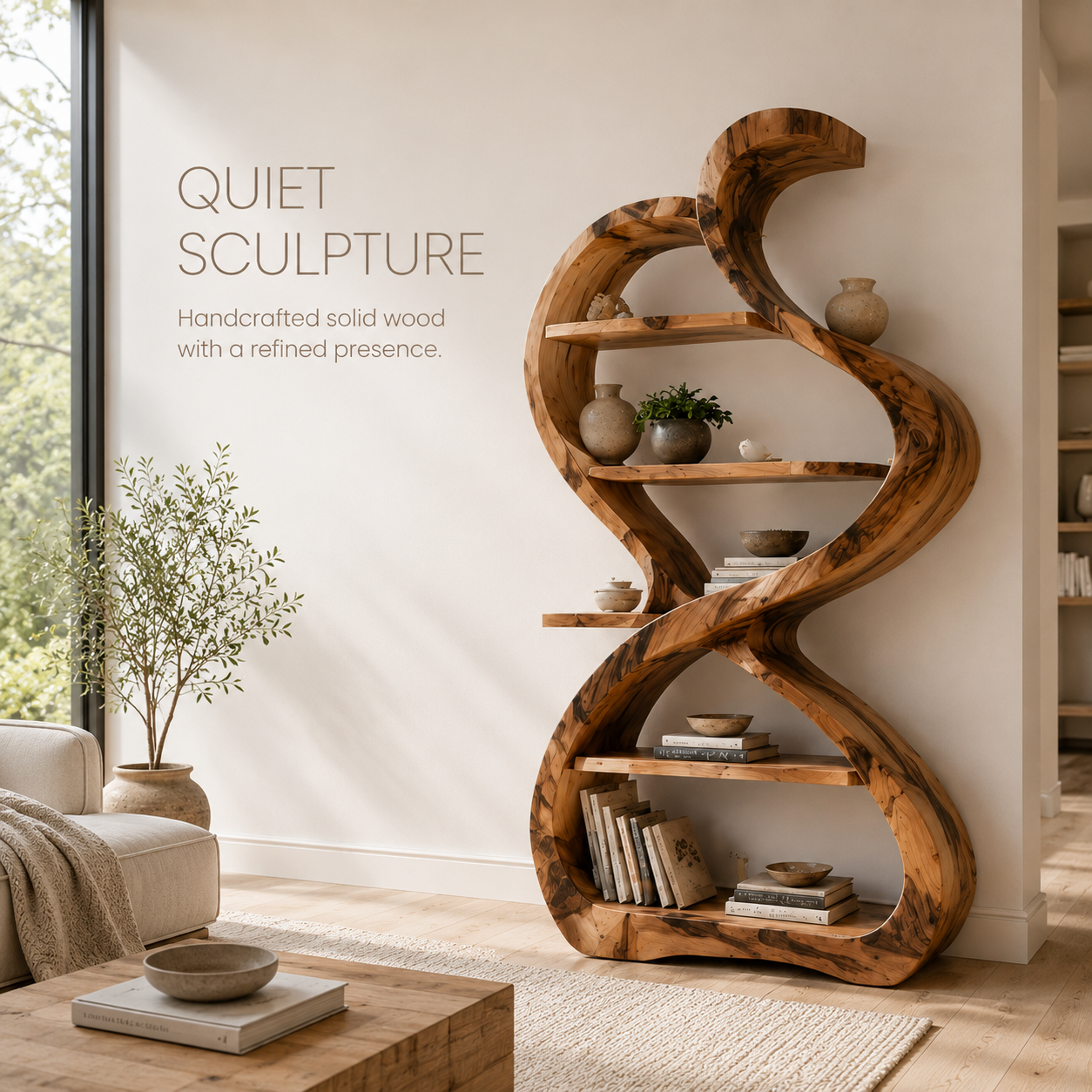 Mira Flow Wood Bookshelf - product image 02