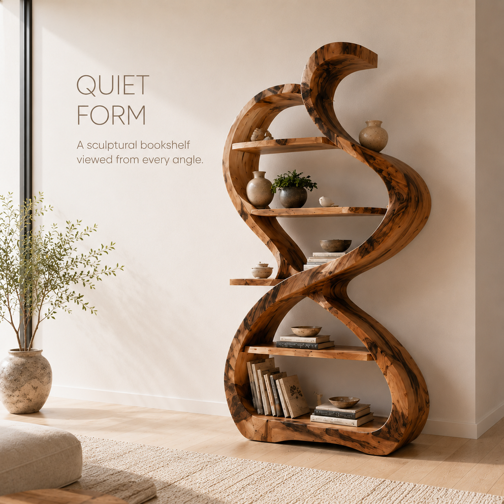 Mira Flow Wood Bookshelf - product image 03