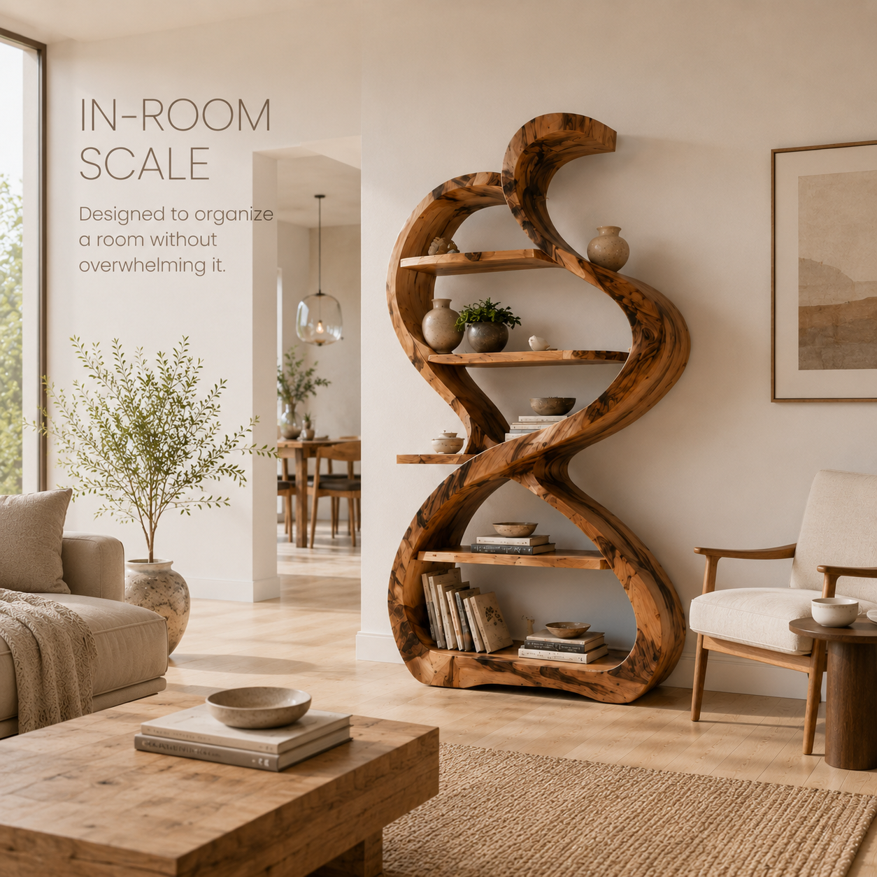 Mira Flow Wood Bookshelf - product image 04