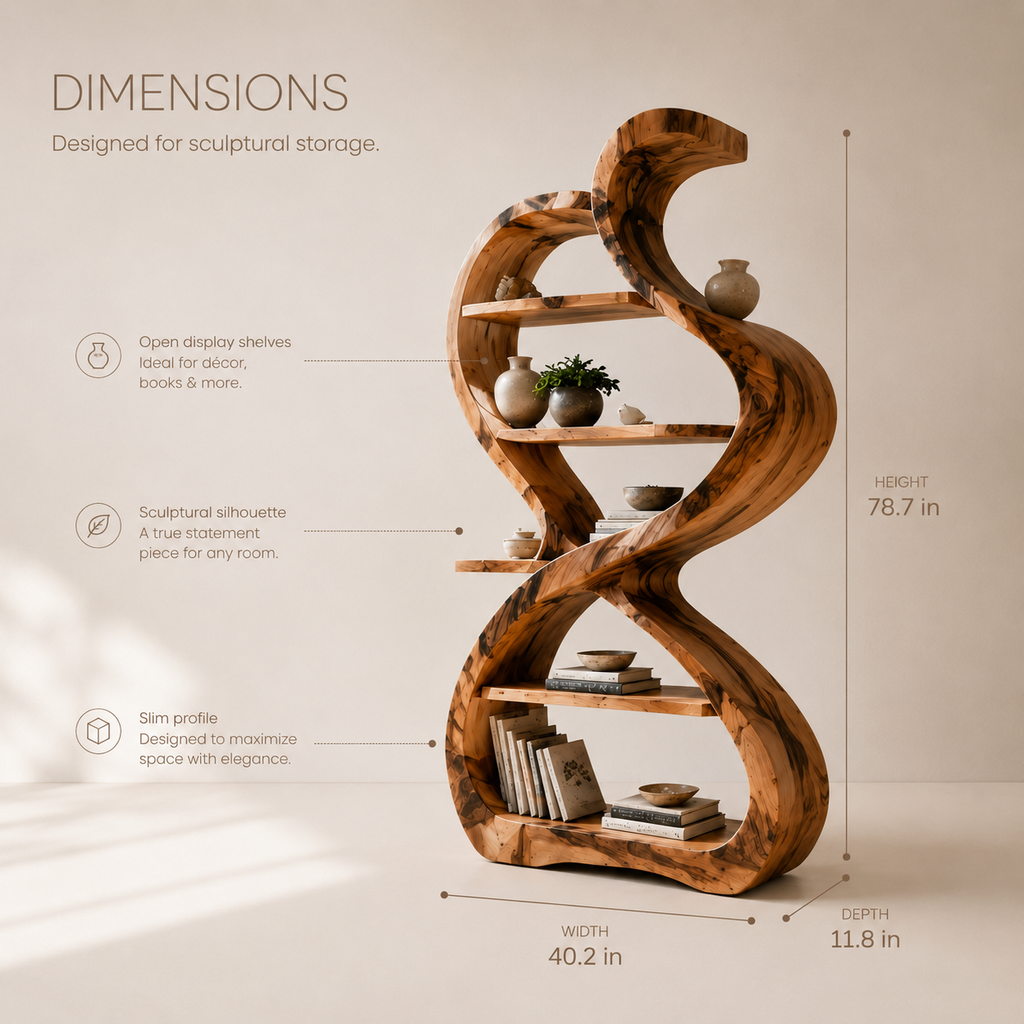 Mira Flow Wood Bookshelf - product image 08