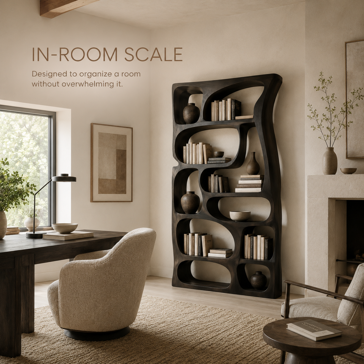 Celine Warm Modern Bookshelf - product image 04