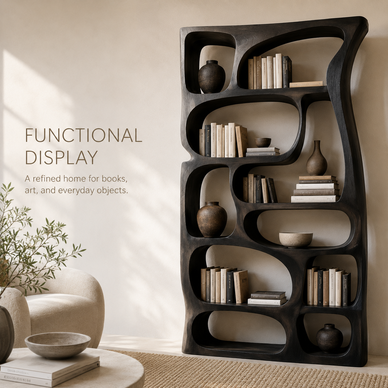 Celine Warm Modern Bookshelf - product image 07
