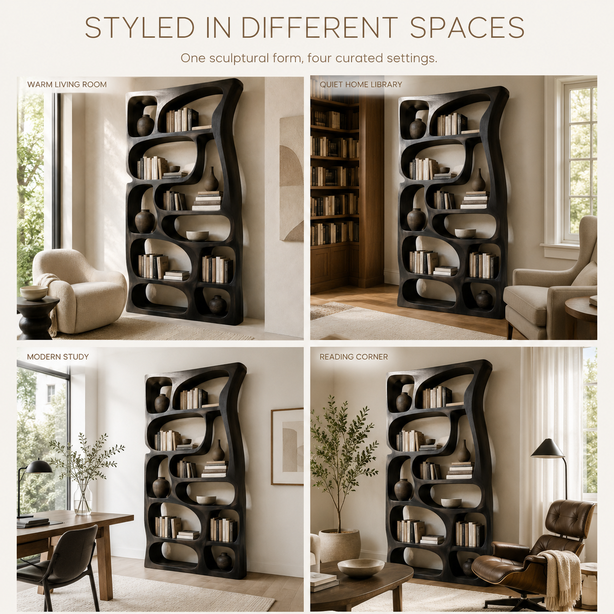 Celine Warm Modern Bookshelf - product image 10