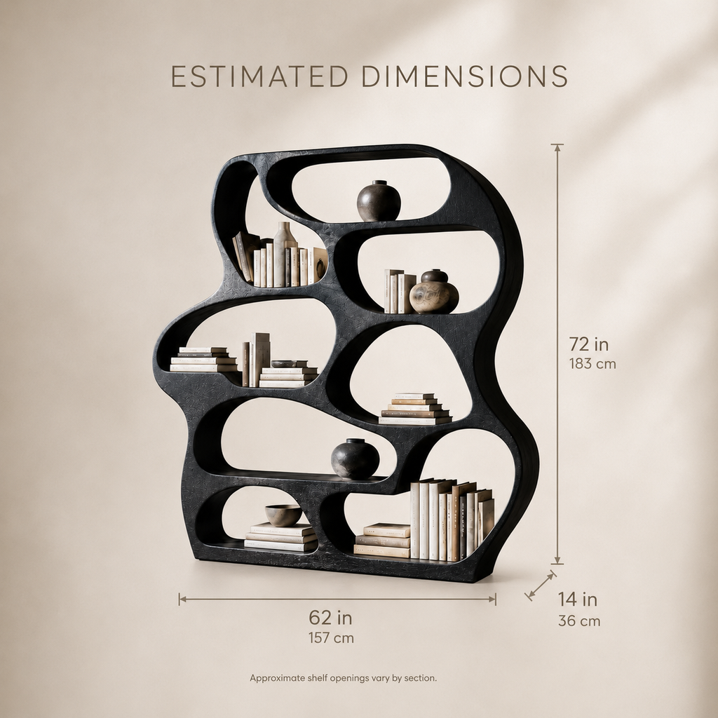 Alden Curved Wood Bookshelf - product image 08