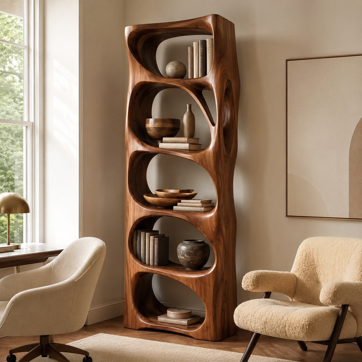 Nolan Arc Wood Bookshelf - main view