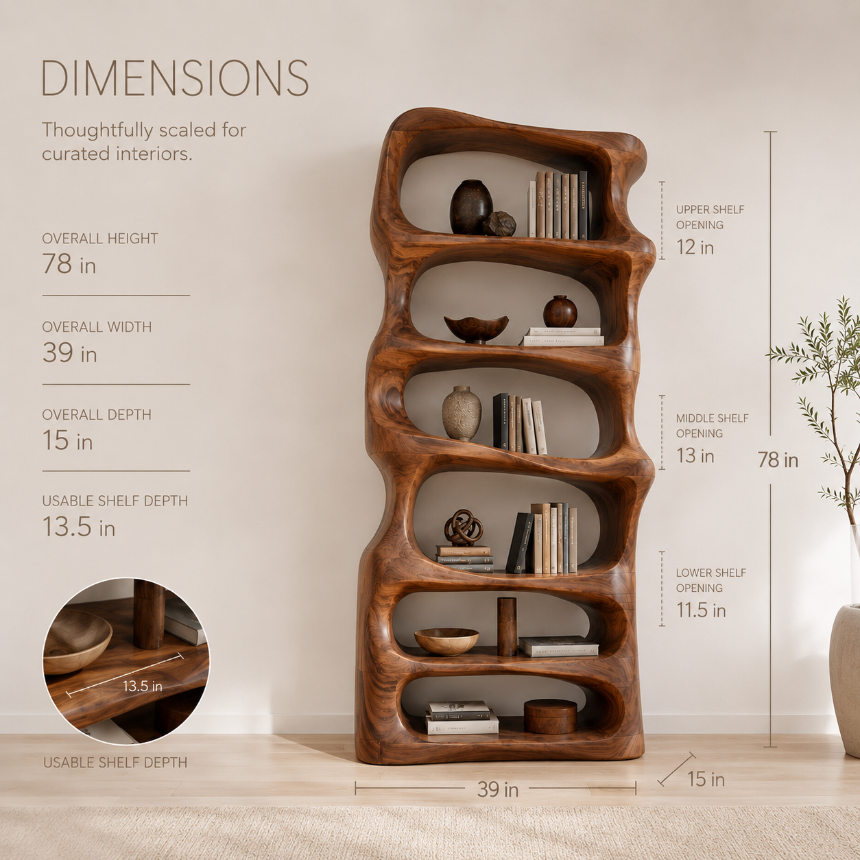 Brielle Sculpted Display Shelf - product image 08
